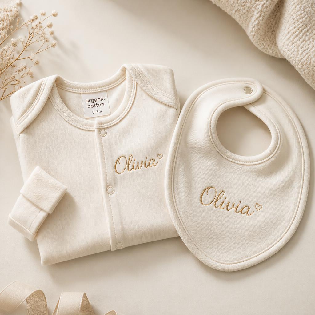 Embroidered baby clothing