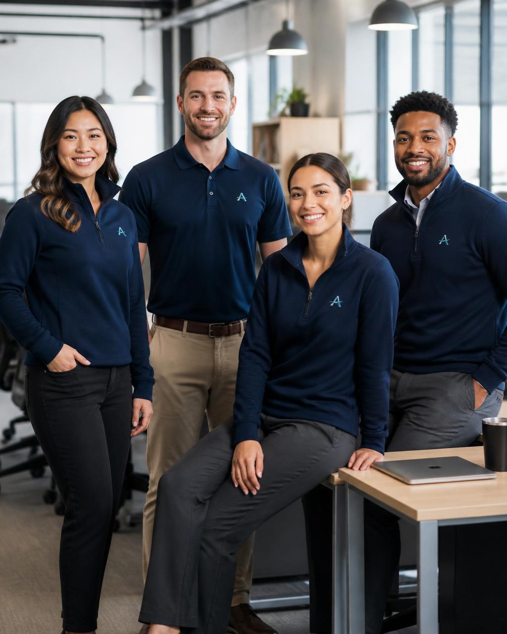 Embroidered business uniforms